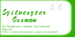 szilveszter ossman business card